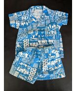 Liberty House of Hawaii Aufdruck Hemd Kurz Top Set Blau Weiß Kinder 4T - $964.45 MXN