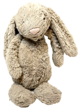 Jellycat London Soft Plush Lovey Bashful Bunny Floppy Ears Gray White 11&quot; - £14.81 GBP
