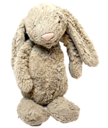 Jellycat London Soft Plush Lovey Bashful Bunny Floppy Ears Gray White 11&quot; - £14.54 GBP