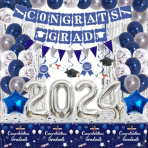 Graduation Decorations Class of 2024, Navy Blue Graduation Decorations, 2024 Gra - £24.15 GBP