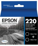 Epson 220 Durabrite Ultra Ink Standard Capacity Black Dual Cartridge Pac... - $36.99