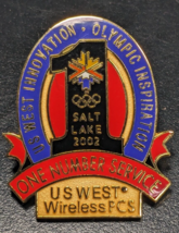 USWEST - Wireless PCS - Salt Lake 2002 Olympic Lapel/Hat Pin - £8.69 GBP