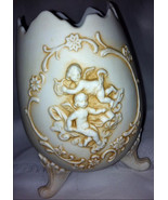 Vintage Lefton Victorian Cherub/Angel 3 Legged Egg Vase # 1814 - £16.01 GBP