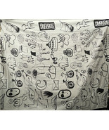 Black &amp; White Abstract Beckmans College of Design 2010 Ikea Fabric - 1-2 yd - £51.43 GBP