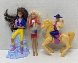 Lot of 2016 Barbie McDonalds set happy meal toy 3 Horse Cowgirl Hiking B... - $146.60 MXN