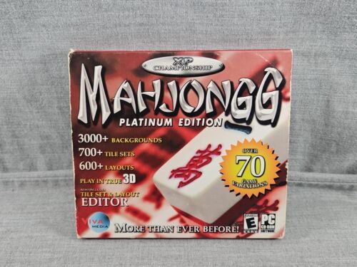 Mahjongg XP Platinum Edition (CD-Rom, 2004, Selectsoft) - $3.79