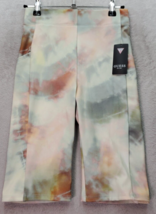 GUESS Biker Shorts Women&#39;s XS Multi Smoked Pearl Tie Dye Print Polyester... - £16.93 GBP