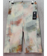 GUESS Biker Shorts Women&#39;s XS Multi Smoked Pearl Tie Dye Print Polyester... - £16.75 GBP