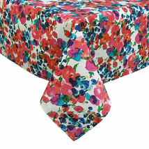 kate spade Rosa Terrace Fabric Tablecloth Floral Pink Blue 60x84 Oblong Cotton - £62.38 GBP