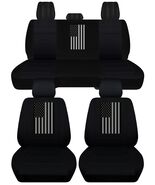 Fits 11-18 Dodge Ram 1500-3500 truck Front and Rear seat covers Black wi... - €154,25 EUR