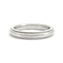 Authenticity Guarantee 
Milgrain Edge Platinum Wedding Band Ring, Size 6, 3 mm - £1,115.10 GBP