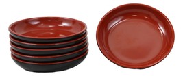 Red Black Melamine Traditional Condiments Soy Sauce Dipping Plate Dish S... - £11.84 GBP