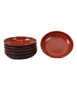 Red Black Melamine Traditional Condiments Soy Sauce Dipping Plate Dish S... - £11.79 GBP