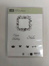 Stampin Up Elementary Elegance rubber stamp set - £6.94 GBP