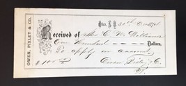 Owen Pixley &amp; Co Utica NY 1874 Check Receipt - $10.00