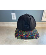 New Era Los Angeles Dodgers Baseball Cap Polyester Black w/Print Snapbac... - $7.92