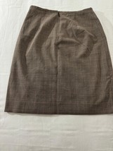 Petite Sophisticate Stretch Women's Brown Rear Zipper Pull-On Skirt Size 2 image 8