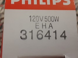 500W 120V GZ9.5 T6 Philips EHA #316414 Projection Projector Lamp Bulb - $5.94