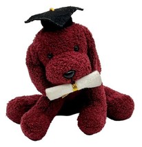Russ Berrie 20728 Diploma Dog Graduation Burgundy Bean Bag Plush 5 inch - $14.01
