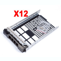 Lot of 12, 3.5" SATA SAS Hard Drive Tray Caddy For Dell PowerEdge T620 US Seller - £116.69 GBP