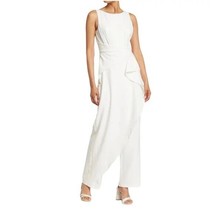 Marina Overlay Crepe Jumpsuit SZ 8 Ivory - £70.76 GBP