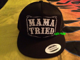 MAMA TRIED TRUCKER HAT merle haggard song outlaw country music biker - £15.89 GBP