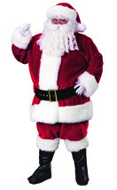 Fun World Costumes Men&#39;s Plus-Size Regency Plush Santa Suit, Crimson/White, XX-L - £265.19 GBP