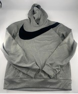 Nike Sweatshirt Mens Medium Gray Black Pullover Hoodie Swoosh Sportswear... - $33.48 CAD