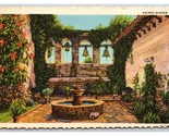 Mission San Juan De Capistrano Garden San Antonio Texas TX Linen Postcar... - $2.92