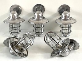 Set of 5 Maritime Slave Aluminium Passageway Bulkhead Wall Mount Light N... - $445.50