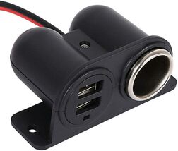 Car Under Dash Mount Cigarette Lighter 3.1A Dual USB Power Charger Outle... - $14.99