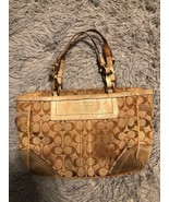 Coach Brown and Tan Shoulder Bag #F05Q-8K36  Purse Handbag - £14.94 GBP