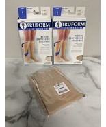 Truform 20-30 Below Knee Compression Stockings Closed Toe Beige X Large ... - $489.10 MXN