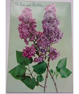 Vintage Hallmark To Son And His Wife Lilac Easter Card - $3.99