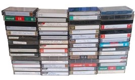 Lot of 60 Used Audio Cassette Tapes Sold as Blanks Arts Crafts Memorex TDK Sony - £27.36 GBP