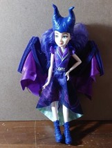 Disney Descendants 3 Mal Dragon Queen Doll Expanding Wings &amp; Hat Maleficent 12&#39;&#39; - £22.14 GBP