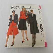 McCalls 8235 Vtg 1982 Sewing Pattern Misses Women Jacket Skirt Culottes Size 20 - £4.66 GBP