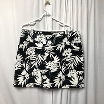 SC &amp; Co Tummy Control Floral Skort Womens Size XL White Black Skirt Golf - $24.49