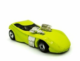 Hotwheels 1993 Neon Yellow Twin Mill II Car Toy Vehicle Mattel - $8.90