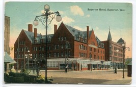 Superior Hotel Superior Wisconsin 1912 postcard - $6.39