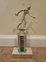 Men&#39;s Bowling Trophy 9&quot; Marble Base &quot;Hi Triple HDP&quot; Vintage 70s/80s Era - $14.99