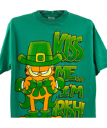 VTG Trend Basics Mens Garfield Green Kiss Me I&#39;m Irish Shirt Size Large ... - £106.49 GBP