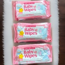 3X baby love Disposable Wipes. Hypoallergenic. Soft Scent. Pink. 72 Wipe... - $19.59