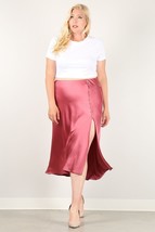 Women&#39;s Rose Plus Size Solid High Waist Skirt (1XL) - $30.20