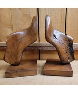 1930s -Vintage American Wood Shoe Molds Bookends 1 Pair - $339.77 CAD
