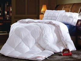 Luxury White Goose Down 3kg Cotton Queen Size Winter Blanket Quilt Comforter - £186.04 GBP