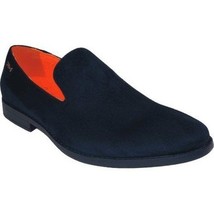 Men Tayno Dressy Casual Soft Suede Comfortable Slip on Loafer #ALPHA S Navy image 6