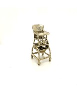Vintage Sterling Silver Italian Baby High Chair Collectable Miniature Do... - $60.40 CAD