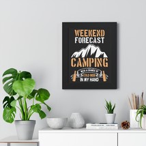 Framed &quot;Weekend Forecast: Camping with a Chance of Cold Beer&quot; Poster - £48.60 GBP+