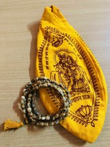 Gomukhi + Tulsi Tulasi Vaishnav Japa Mala Rosary 108+1 Cylindrical Tube Beads - £14.05 GBP